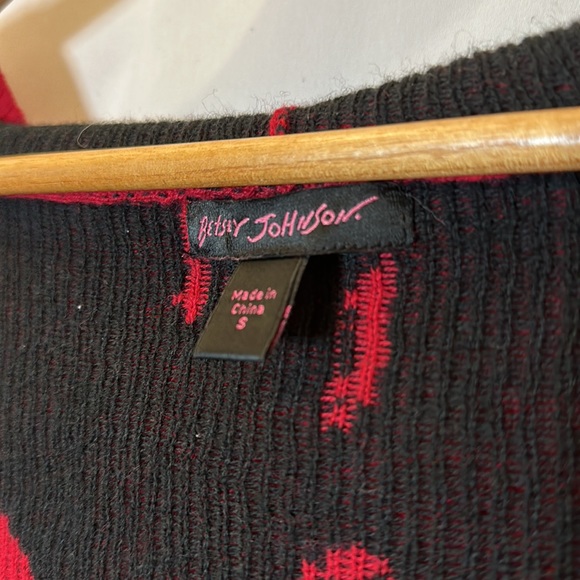 BETSEY JOHNSON Rare vintage Spider Rhinestone sweater Small - Picture 7 of 7